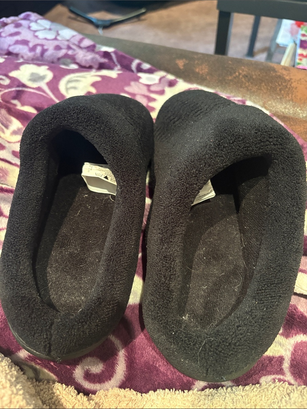 Cozy Black Fleece Slippers
